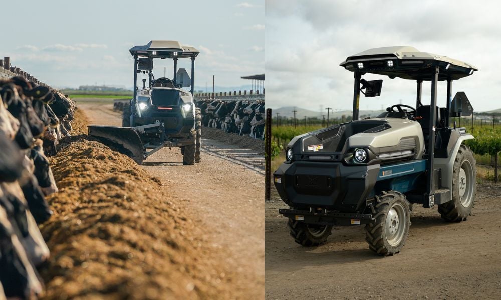 MK-V Dairy autonomous tractor and MK-V electric tractor.