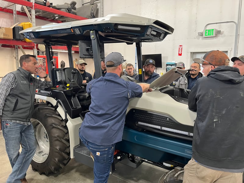 Burrows team with MK-V tractor