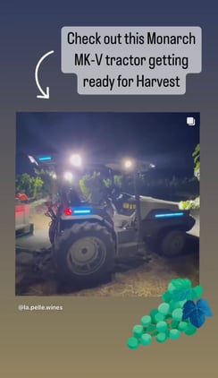 MK-V tractor supporting farmers during harvest