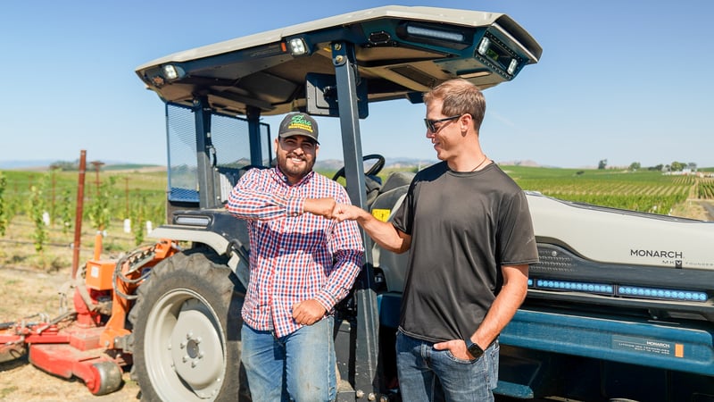 Beckstoffer Vineyard employees fist bumping