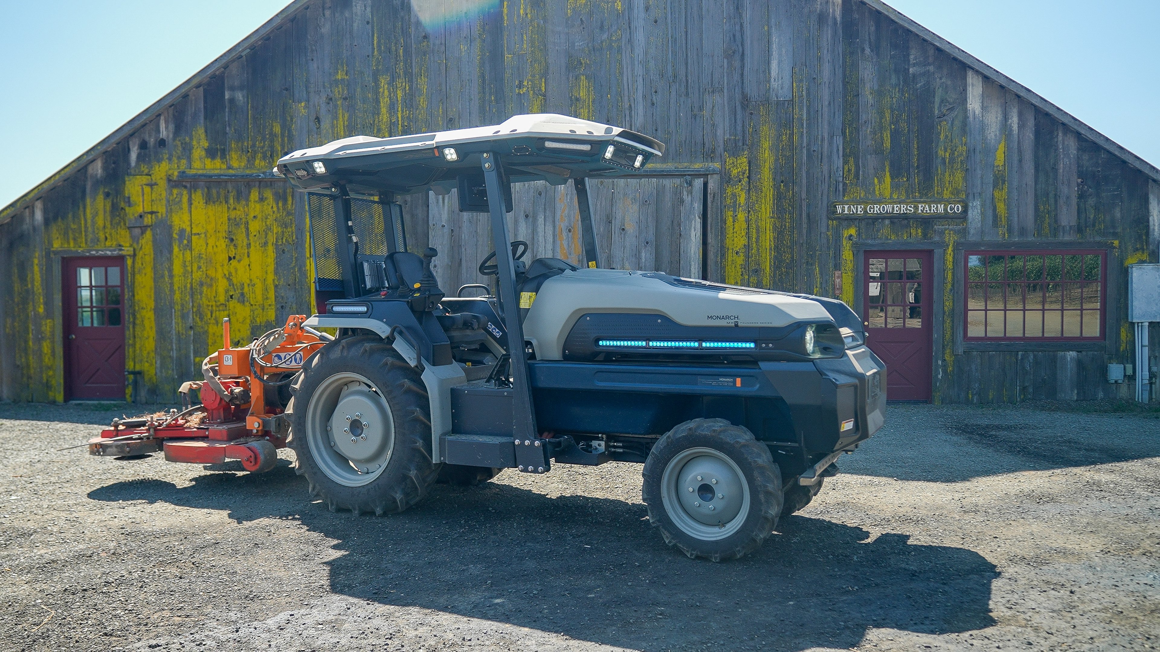 Electric Tractor at Beckstoffer Vineyards